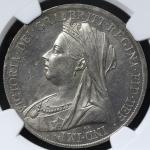 GREAT BRITAIN Victoria ヴィクトリア(1837~1901) Crown 1900LXIV NGC-MS62 -UNC