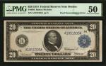 1914年联邦储备债券20/10美元 PMG AU 50