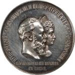 RUSSIA. Coronation of Alexander III & Maria Feodorovna Silver Medal, 1883. St. Petersburg Mint. NGC 