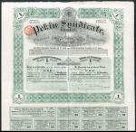 China: Pekin Syndicate Limited, bearer share certificate for 1 Shansi share of £1, 19[13], ordinary 