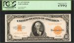 Fr. 1173. 1922 $10 Gold Certificate. PCGS Currency Superb Gem New 67 PPQ.