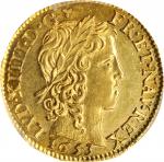 FRANCE. Louis dOr, 1653-Y. Bourges Mint. Louis XIV. PCGS MS-62 Gold Shield.