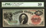 Fr. 18. 1869 $1 Legal Tender Note. PMG Very Fine 30.