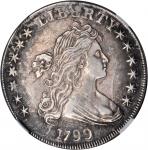 1799 Draped Bust Silver Dollar. BB-158, B-16. Rarity-2. EF-40 (NGC).