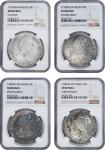MEXICO. Quartet of Chopmarked 8 Reales, 1773-86-Mo FM. Mexico City Mint. Charles III. All NGC Certif