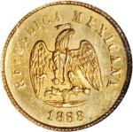 MEXICO. 2 1/2 Pesos, 1888-MoM. NGC MS-63 PL.