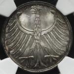 GERMANY Federal Rep 西ドイツ 5Mark 1960F NGC-MS65 UNC/FDC