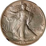 1916 Walking Liberty Half Dollar. MS-63 (NGC).