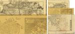 香港街道详图（1961年）、九龙街道图、广东省宝安县鲤鱼门地图（1949），一组三张。