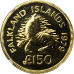 1979年福克兰群岛150磅金币。FALKLAND ISLANDS. 150 Pounds, 1979. NGC MS-64.