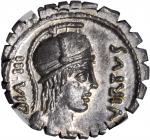 ROMAN REPUBLIC. Mn. Aquillius Mn.f. Mn.n. AR Denarius Serratus (4.05 gms), Rome Mint, ca. 71 B.C.