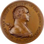 1837 Martin Van Buren Indian Peace Medal. Bronze. First Size. Second Reverse. Julian IP-17, Prucha-4