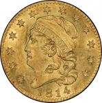 1814/3 Capped Head Left Half Eagle. Bass Dannreuther-1. Rarity-4+. Mint State-63 (PCGS).