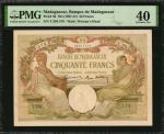 MADAGASCAR. Banque De Madagascar. 50 Francs, ND (1937-47). P-38. PMG Extremely Fine 40.