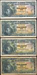 COLOMBIA. Lot of (4). Banco de la Republica. 10 Pesos Oro, 1953-61. P-400a, 400b & 400c. Fine to Ext