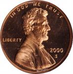 2000-S Lincoln Cent--Reverse Struck Thru--Proof-68 RD Ultra Cameo (NGC).