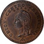 CENTRAL AMERICAN UNION. Bronze 2 Centavos Essai (Pattern), 1889. PCGS SPECIMEN-64 Red Brown.