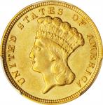 1854 Three-Dollar Gold Piece. AU-53 (PCGS).