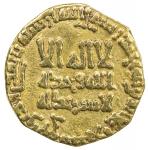 ABBASID: al-Mansur, 754-775, AV dinar (3.97g), NM, AH145, A-212, partially clipped down, VF.