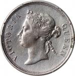 1895年海峡殖民地5毫银币，PCGS VF Detail有修补