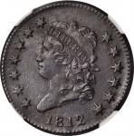 1812 Classic Head Cent. S-290. Rarity-1. Small Date. AU Details--Environmental Damage (NGC).