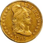 1795 Capped Bust Right Half Eagle. Small Eagle. BD-4. Rarity-5. VF Details--Plugged (PCGS).