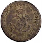1744-A Sou Marque. Paris Mint. Vlack-23a. Rarity-8. Second Semester. EF-40 (PCGS).
