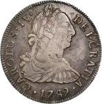 MEXICO. Contemporary Counterfeit 8 Reales, "1789-Mo FM". Imitating Mexico City Mint. Charles IV. VER
