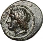 Greek Coins, Syracuse.  Agathokles (?). AE 13 mm. CNS p. 284, cf. 149 R1 1. SNG ANS 744. SNG Cop. 76