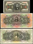 COSTA RICA. Lot of (3). El Banco Anglo Costarricense. 1, 5 & 10 Colones, 19xx-1917. P-S121 r, S122r 