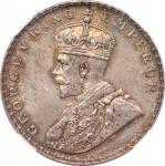 1911-(C)年印度 1 卢比。加尔各答铸币厂。INDIA. Rupee, 1911-(C). Calcutta Mint. George V. NGC MS-65.