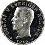 SWEDEN. Krone, 1936-G. Stockholm Mint. Gustaf V. NGC PROOFLIKE-66 Cameo.