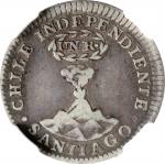 CHILE. Real, 1834-SANTIAGO IJ. Santiago Mint. NGC VF-30.