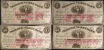 Lot of (4) Mohawk, New York. Mohawk Valley Bank. November 1, 1862. 5, 10, 25 & 50 Cents. Extremely F