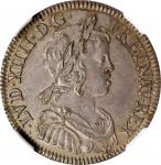 FRANCE. 1/4 Ecu, 1644-A. Paris Mint. Louis XIV. NGC MS-62.
