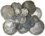 Charles I, a large assortment of silver coins (16), including, Halfcrowns [2], type 3a1, 15.12g, m.m