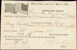 United States Military and Land Warrant Forms. 1845-1855. Lot of Three (3) Types.