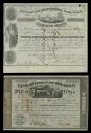 A Nice Collection of Railroad and Related Stocks and Bonds. Burlington & Missouri River RR 1874; Con