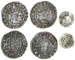 Henry VIII (1509-47), first coinage, Halfgroats (2), henric viii di gra rex al, saltire stops, rev. 