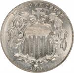 1873 Shield Nickel. Close 3. FS-103. Doubled Die Obverse. MS-63 (NGC).
