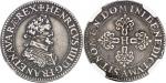 FRANCEHenri IV (1589-1610). Piéfort de poids quadruple de l’essai du quart de franc, Tranche inscrit