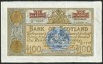 Bank of Scotland, £100, 16 November 1962, serial number 8/M 0708, brown on pale orange underprint, a
