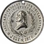 1876 Lovetts Battle Series / Delphos Union School Medal. Second Obverse. White Metal. 34 mm. Musante
