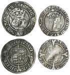 Henry VIII (1509-47), first coinage, Groats (2), 2.88g, m.m. pheon, henric viij di gra rex agl z fr,
