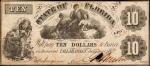 Tallahassee, Florida. State of Florida. 1862  $10. Fine.