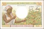 FRENCH EQUATORIAL AFRICA. Institut dEmission de lAfrique Equatoriale Francaise et du Cam. 50 Francs,