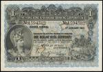 HONG KONG. Hong Kong and Shanghai Banking Corporation. $1, 1.1.1923. P-171.