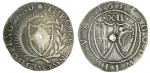 Commonwealth (1649-60), Shilling, 5.68g, 1655 over 4 over 3, m.m. sun, shield of England within palm