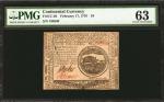 CC-26. Continental Currency. February 17, 1776. $4. PMG Choice Uncirculated 63.