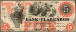 Fayetteville, North Carolina. Bank of Clarendon. August 1, 1861. $5. Choice Uncirculated.